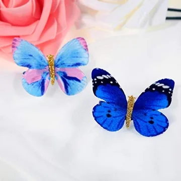 Glitter Butterfly Hair Clips for Teens & Women - 18 Pcs