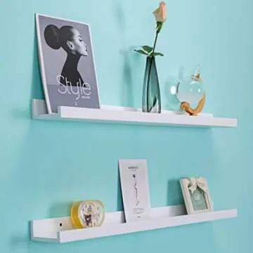 Stylish AZSKY 48" Picture Ledge Shelf Set of 2