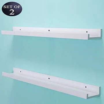 Stylish AZSKY 48" Picture Ledge Shelf Set of 2