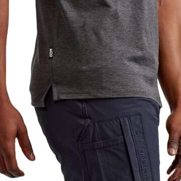 TRUEWERK Men's Tech Polo Shirts - Work Performance Polo, Small Grey