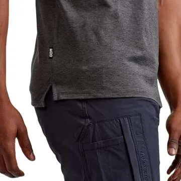 TRUEWERK Men's Tech Polo Shirts - Work Performance Polo, Small Grey