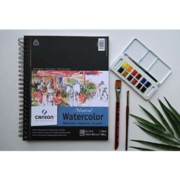 Canson Artist Watercolor Paper Pad 5.5x8.5 - 12 Sheets