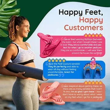 Comfortable Pedicure Sandals with Toe Separators for Women