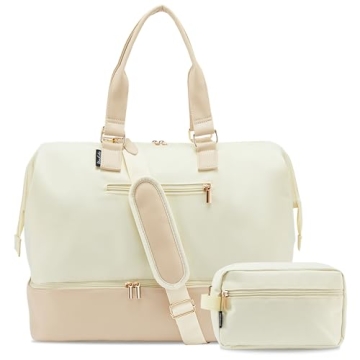 Uselike Weekender Bags for Women – Large Travel Duffel with Shoe Compartment and Toiletry Bag for ...