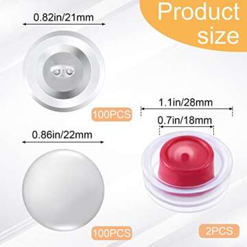 ANCIRS 23mm Sewing Buttons Cover Kit for Crafting