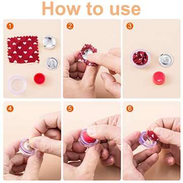 ANCIRS 23mm Sewing Buttons Cover Kit for Crafting