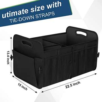Femuar Trunk Organizer with 72L Large Capacity and Velcro