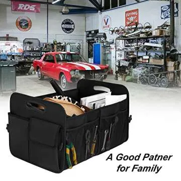 Femuar Trunk Organizer with 72L Large Capacity and Velcro