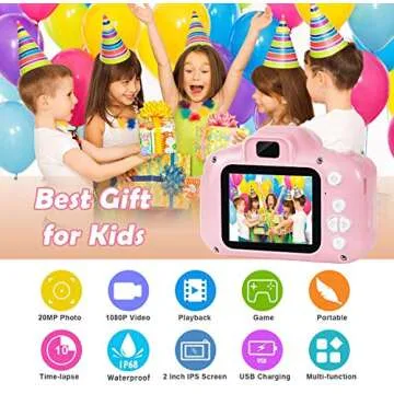 Agoigo Kids Waterproof Camera Toys for 3-12 Year Old Boys Girls Christmas Birthday Gifts Children's ...