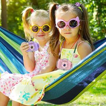 Agoigo Kids Waterproof Camera Toys for 3-12 Year Old Boys Girls Christmas Birthday Gifts Children's HD Video Digital Action Cameras Child Indoor Outdoor Toddler Camera, 2 Inch Screen (Pink)