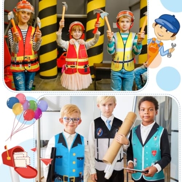 Kids Career Dress Up Vests 20 PCS Role Play Costumes