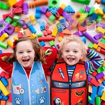Kids Career Dress Up Vests 20 PCS Role Play Costumes