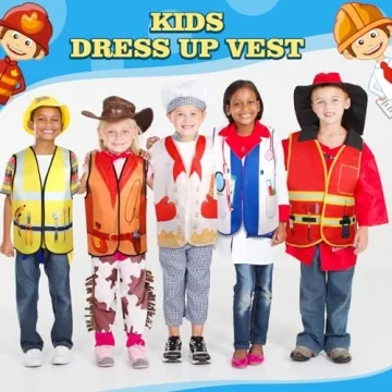 Kids Career Dress Up Vests 20 PCS Role Play Costumes