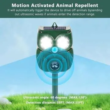 Solar Ultrasonic Pest Repellent Defender - Keep Animals Away