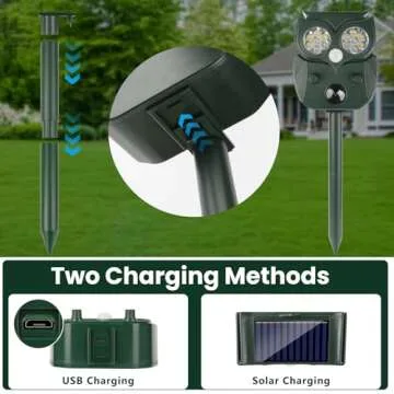 Solar Ultrasonic Pest Repellent Defender - Keep Animals Away