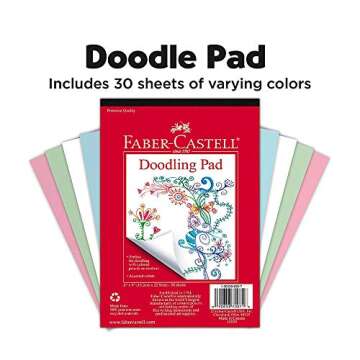 Faber-Castell Back to School Beeswax Crayon Coloring Set - 24 Beeswax Crayons, Crayon Sharpener & Doodle Pad, Multi (FC14339)