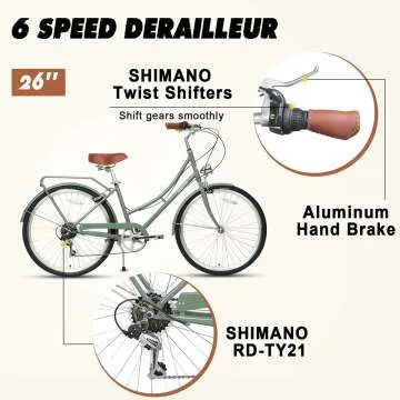 AVASTA 26" Women's Hybrid Bike - Step Through Comfort