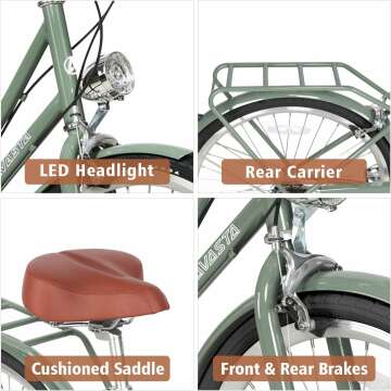 AVASTA 26" Women's Hybrid Bike - Step Through Comfort