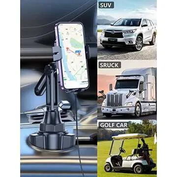 Wireless Car Charger, MOKPR 15W/10W/7.5W Cup Holder Phone Mount, Auto Clamping Fast Charging Car Mount, Air Vent Phone Holder for iPhone 16 15/14/13/12 pro/12/11/XS/X/8, Samsung S23/S22/S10/S9/S8, etc