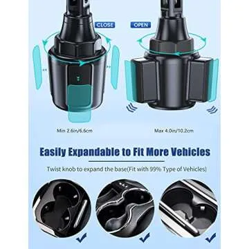 Wireless Car Charger, MOKPR 15W/10W/7.5W Cup Holder Phone Mount, Auto Clamping Fast Charging Car Mount, Air Vent Phone Holder for iPhone 16 15/14/13/12 pro/12/11/XS/X/8, Samsung S23/S22/S10/S9/S8, etc