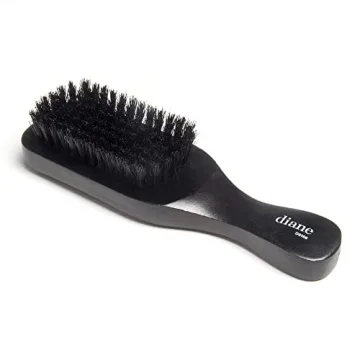 Diane 100% Boar Bristle Club Brush for Waves and Smoothing - Fine to Medium Hair Detangler for Men a...