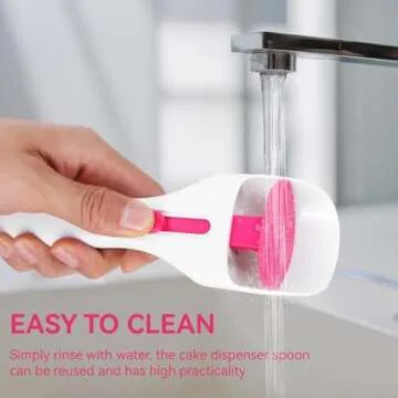 2PCS Cupcake Batter Scoop, Pancake Batter Dispenser, Cupcake Scoop Cake Batter Dispensing Spoon, One Touch Slide Button Cake Pastry Spatula Spoon Flour Dispenser Spoon Ice Cream Scoop DIY