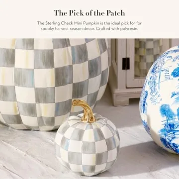 MacKenzie-Childs Mini Decorative Pumpkin for Autumn Decor