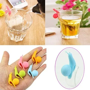Snail Shape Silicone Tea Bag Holder Set for Tea Lovers