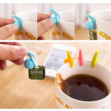 Snail Shape Silicone Tea Bag Holder Set for Tea Lovers