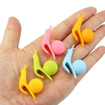 Snail Shape Silicone Tea Bag Holder Set for Tea Lovers