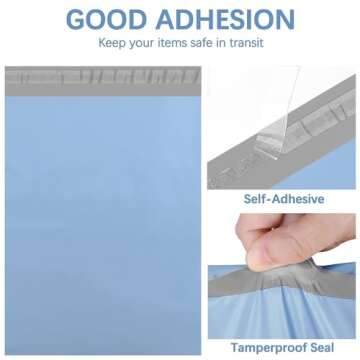 Metronic Poly Mailers 10x13 100 Pcs | Medium Size Shipping Bags for Clothing | Large Poly Mailer Bags, Shipping Envelopes, Mailing Bags for Small Business,Waterproof and Tear-Proof Poly Bags Blue