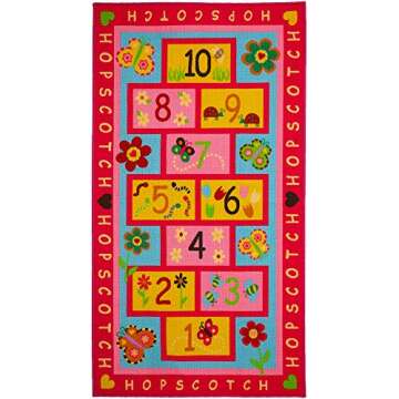 Hopscotch Kids Rug, Extra Large Fun & Educational Mat