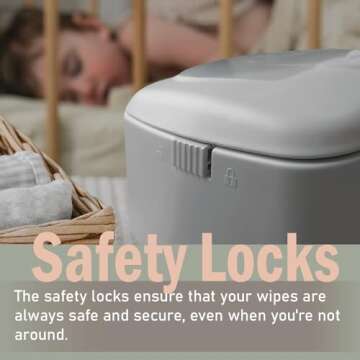 GOGO Pure Baby Wet Wipe Warmer and Wet Wipe Dispenser, Advanced Features - 4 Bright Auto Off LED Ample Lights for Nighttime Changes, Dual Heat for Baby's Comfort, Improved Design and Only at Amazon