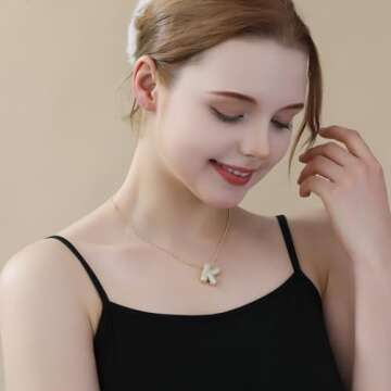 Apsvo Bubble Letter Necklace - Personalized Gold Jewelry