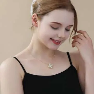 Apsvo Bubble Letter Necklace - Personalized Gold Jewelry