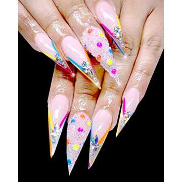 LimoLei Neon Coffee AB Rhinestones Mix 1440pcs for Nail Art