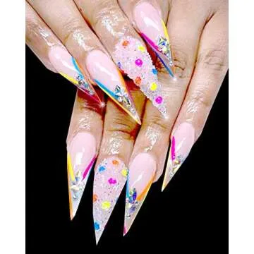 LimoLei Neon Coffee AB Rhinestones Mix 1440pcs for Nail Art