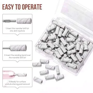 Makartt Sanding Bands for Nail Drill: 50 Pcs Cremitum Set
