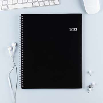 Blue Sky 2022 Weekly & Monthly Planner, 8.5" x 11", Flexible Cover, Wirebound, Enterprise (131790)