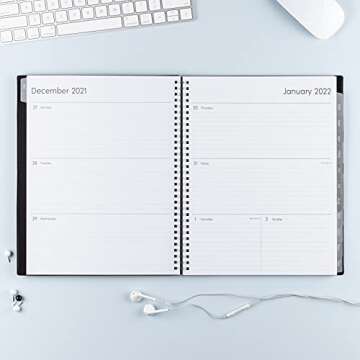 Blue Sky 2022 Weekly & Monthly Planner, 8.5" x 11", Flexible Cover, Wirebound, Enterprise (131790)