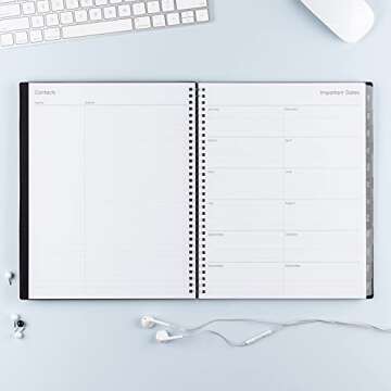 Blue Sky 2022 Weekly & Monthly Planner, 8.5" x 11", Flexible Cover, Wirebound, Enterprise (131790)