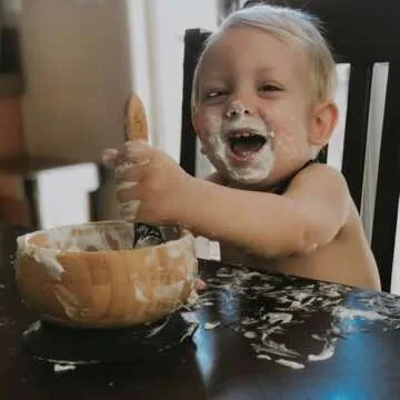 Bamboo Baby Plate, Bowl & Spoon Set - Eco-Friendly Dining