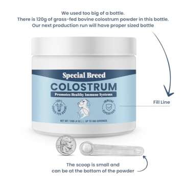 Special Breed Bovine Colostrum for Dogs and Cats, Immune Support Supplement for Allergy and Itch Rel...