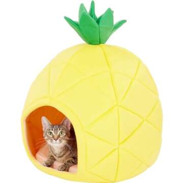 YML Pineapple Pet Bed House for Small Animals, Cats and Dogs (FH034_1)
