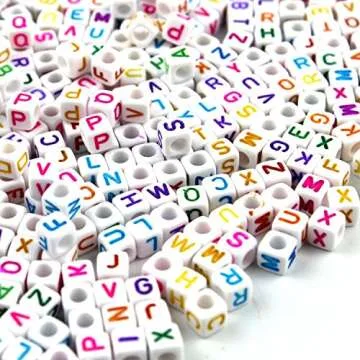 JPSOR 800 Pcs Colorful Letter Beads for Crafts