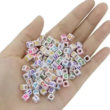 JPSOR 800 Pcs Colorful Letter Beads for Crafts