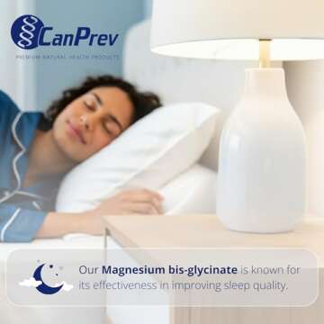 CanPrev Magnesium Bis-Glycinate 200mg - Gentle Elemental Magnesium Supplement, 120 V-Caps for Daily ...