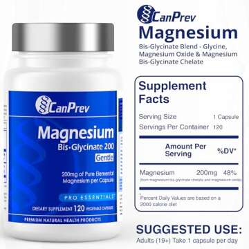 CanPrev Magnesium Bis-Glycinate 200mg, Gentle Daily Support