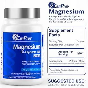 CanPrev Magnesium Bis-Glycinate 200mg, Gentle Daily Support