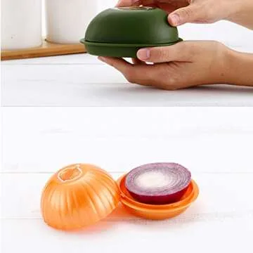 BESTONZON 3pcs Food Storage Box Fresh Storage Bowls Onion Avocado Tomatoes Shape Crisper Containers